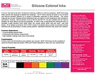 Silicone Colored Inks